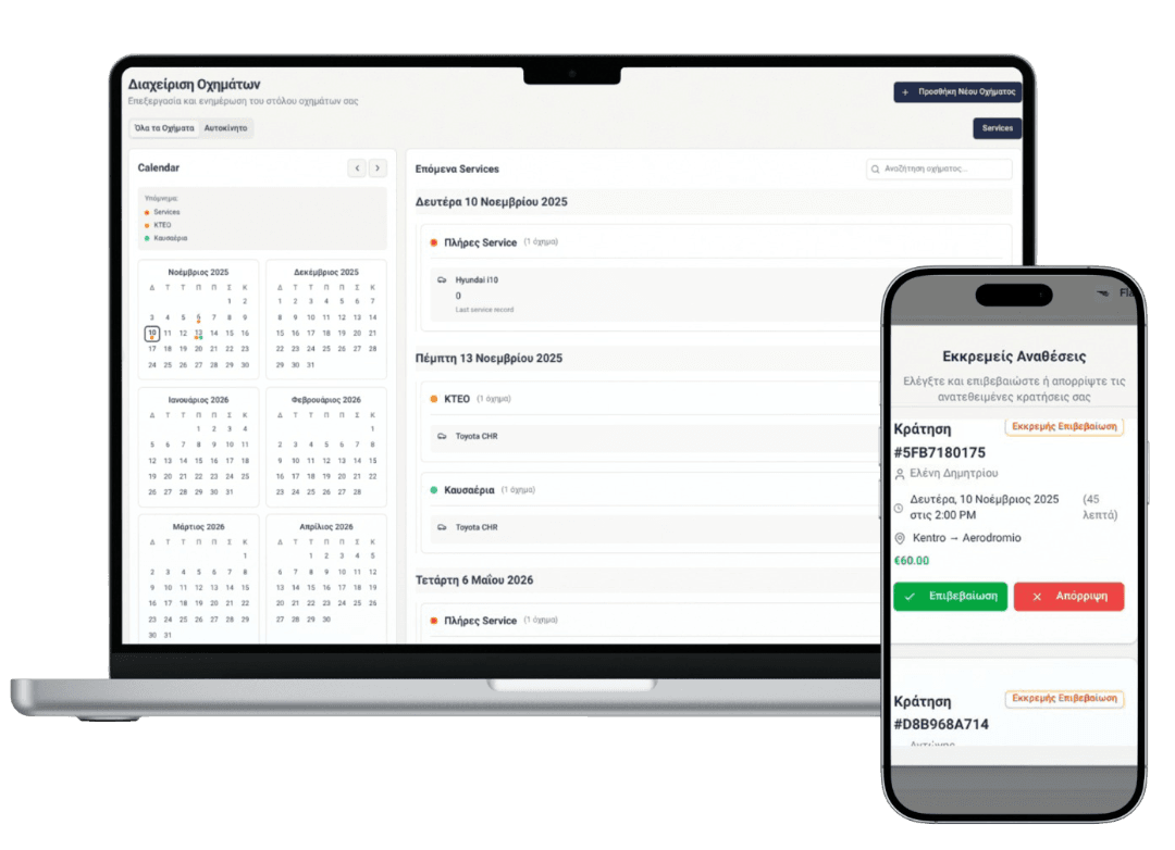 Ridebly Transfers dashboard